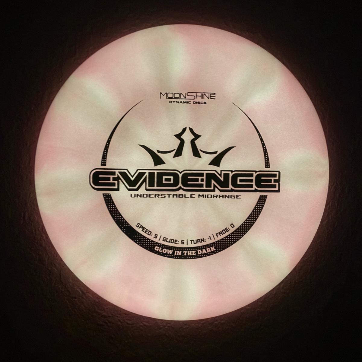 Evidence in Lucid Burst Moonshine Glow Plastic