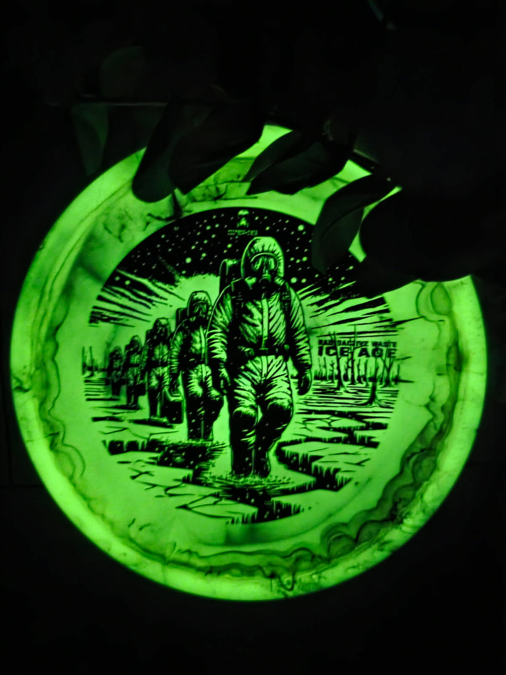Ice Age in Radio Active Waste Glow Plastic